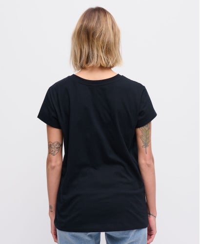 Black Organic Cotton Short Sleeves Pregnancy T-shirt
