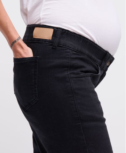 Black Straight Pregnancy Jeans