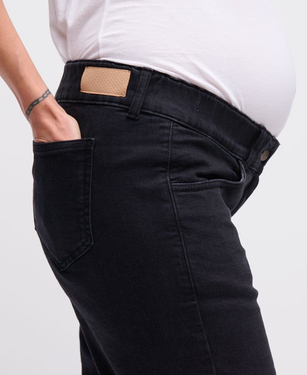 Schwangerschaftsjeans Straight schwarz