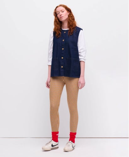 Veste Sans Manche Denim Bleu Brut Maya