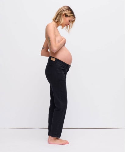 Schwangerschaftsjeans Straight schwarz