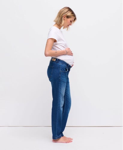 Blue Straight Pregnancy Jeans