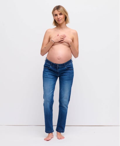 Blue Straight Pregnancy Jeans