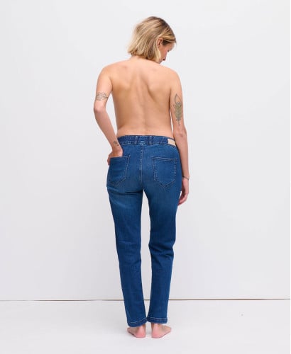 Jean Grossesse Droit Brut Sans Bandeau | Jeans Maternité Evolutifs -  Bleu 