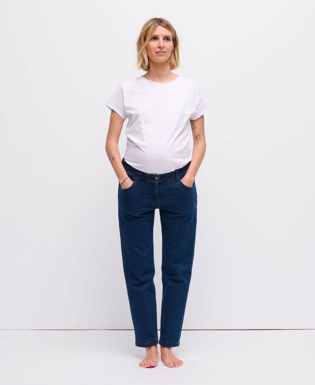 Raw Blue Straight Pregnancy Jeans