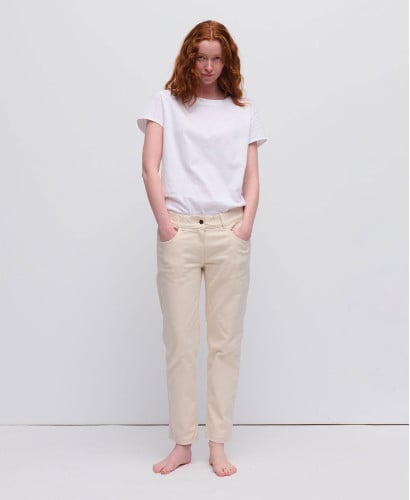 Schwangerschaftsjeans Straight ecru