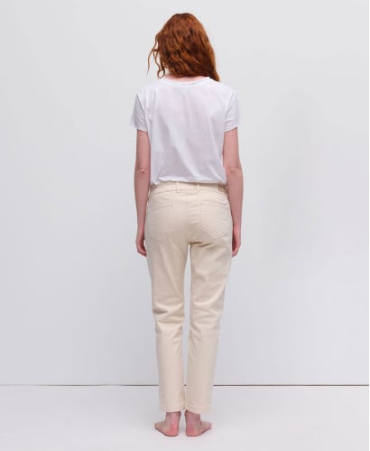 Ecru Straight Pregnancy Jeans