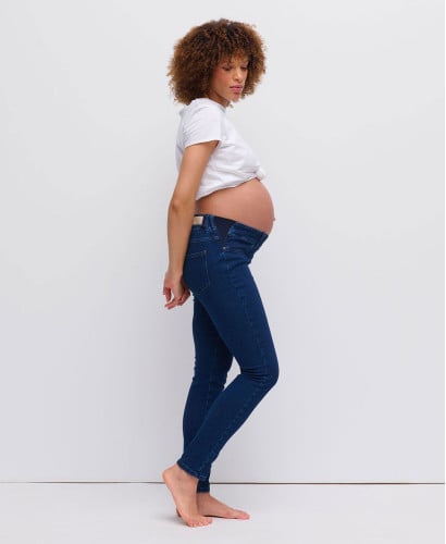 Black Pregnancy Jeans l Eco-responsible Maternity Jeans & Pants -  Blue 