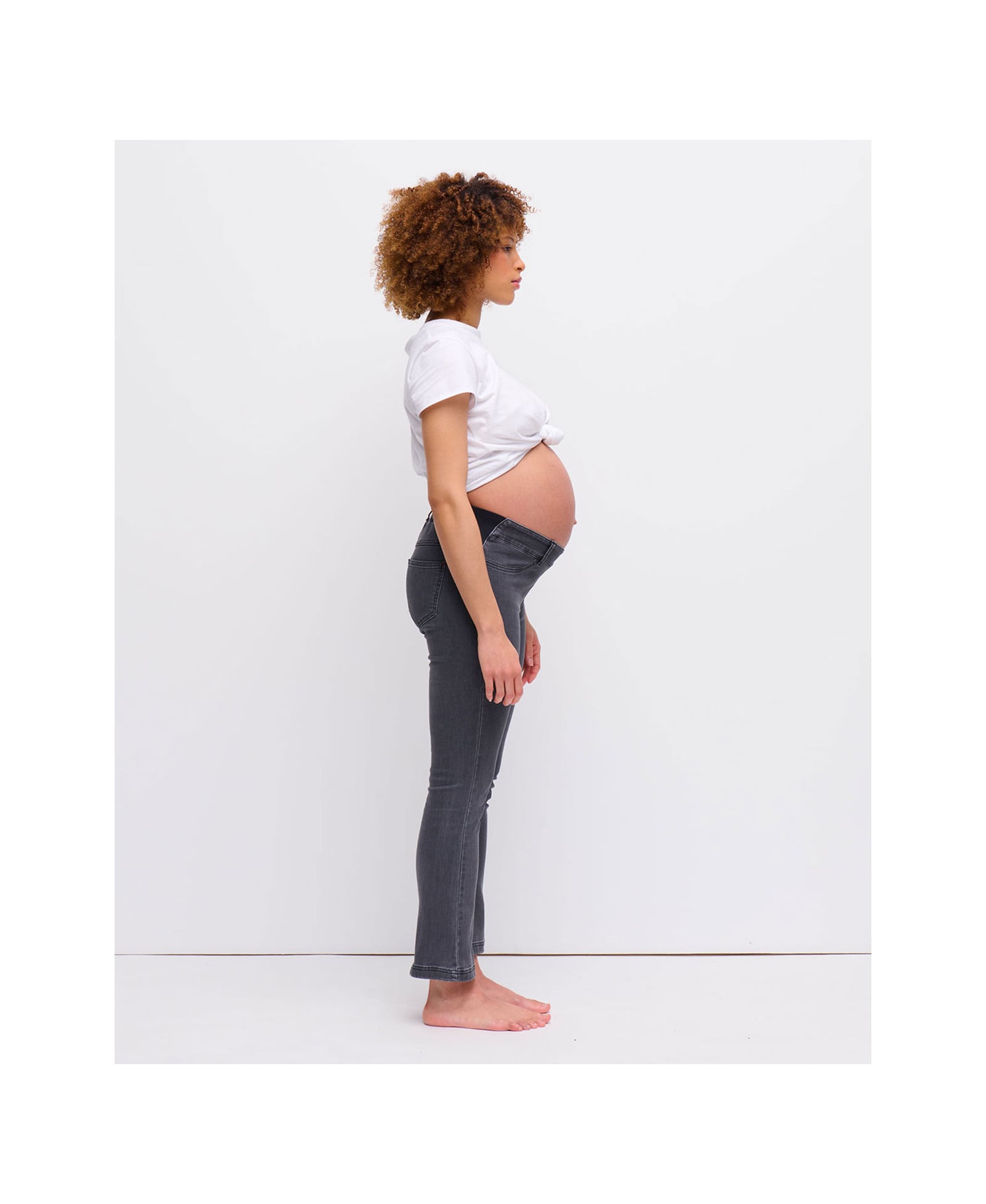 Jean Grossesse Femme Pantalon Maternité Stretch Taille Elastique Confortable - Modèle Droite Décontracté
