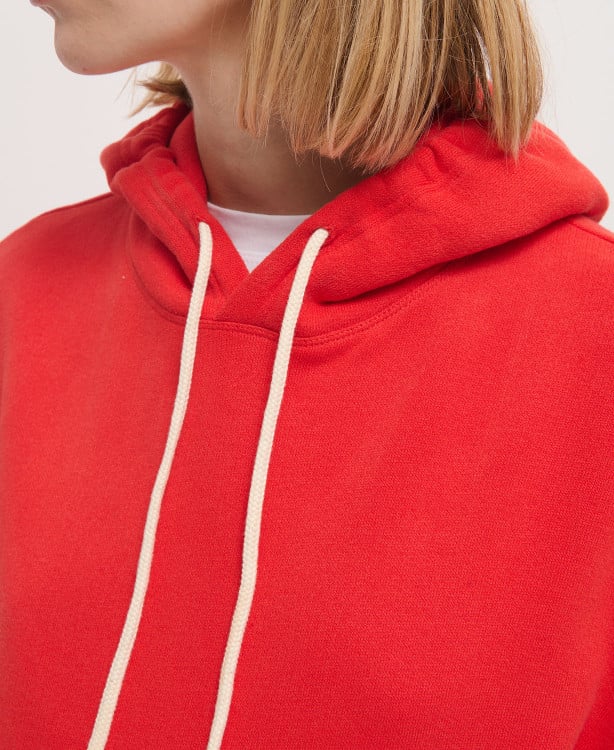 Hoodie Baumwolle rot