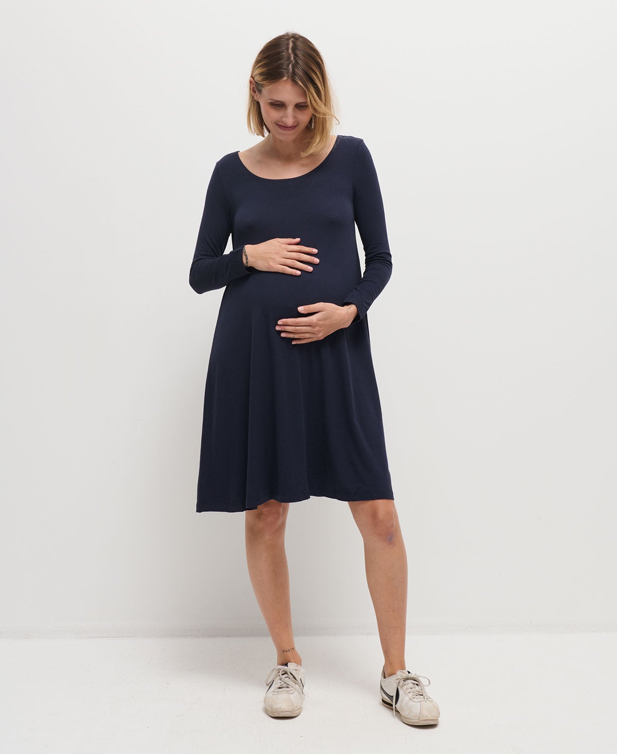 Schwangerschaftkleid Blau Modal Clémence
