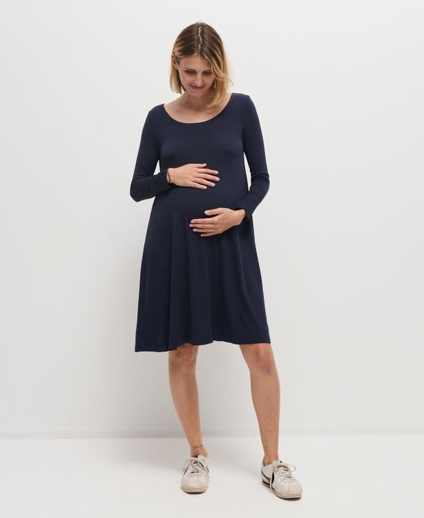 Schwangerschaftkleid Blau Modal Clémence