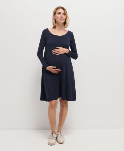Schwangerschaftkleid Blau Modal Clémence