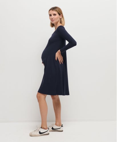 Clémence Marine Blue Modal Pregnancy Dress