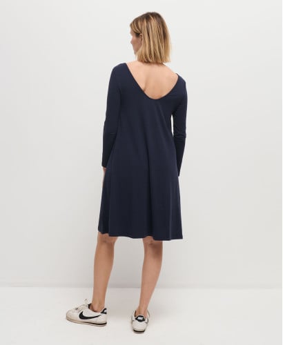 Clémence Marine Blue Modal Pregnancy Dress