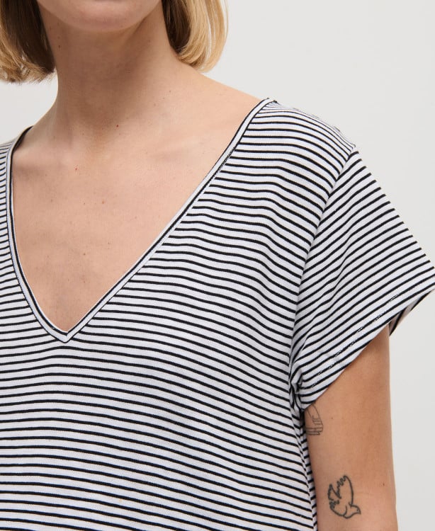 Michèle Cotton Striped Pregnancy Dress