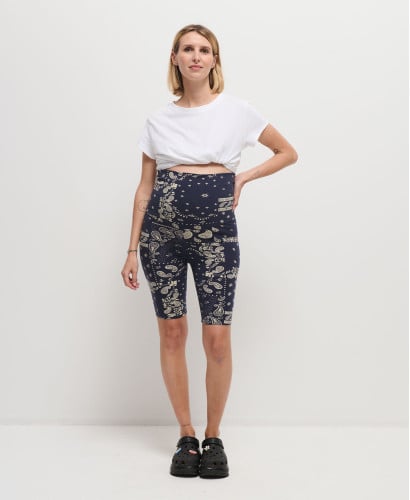 Biker Short Grossesse Léopard Coton Bio l Cyclistes Femme Enceinte -  Bandana 
