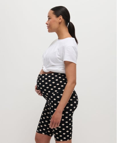Organic Cotton Polka Dots Pregnancy Biker Shorts