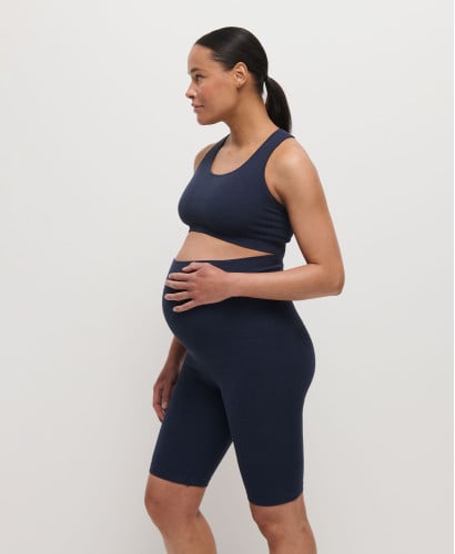 Short Grossesse Seamless Coton Bio Vert l Cyclistes Femme Enceinte -  Bleu 