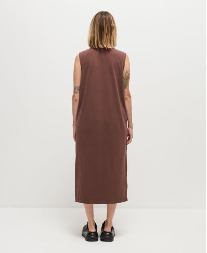 Charlie Vintage Browm Cotton Pregnancy Dress