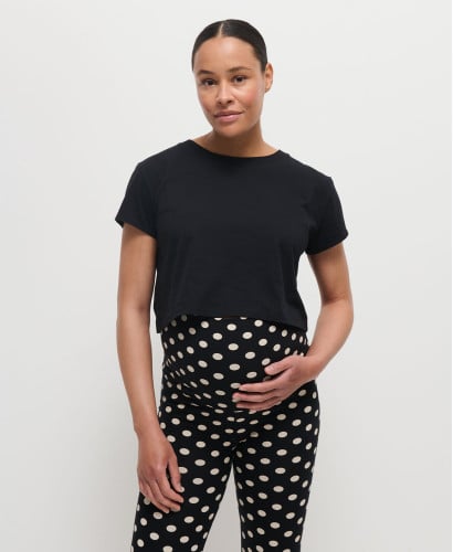 Crop Top Coton Bio Noir
