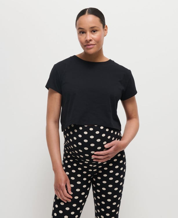 Crop Top Coton Bio Noir