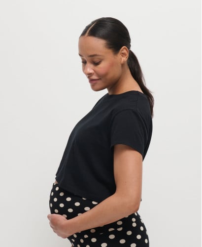 Crop Top Coton Bio Noir