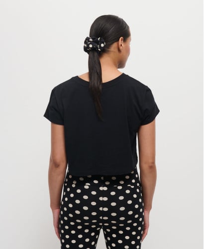 Crop Top Coton Bio Noir