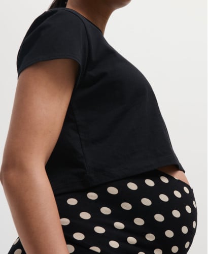 Crop Top Coton Bio Noir