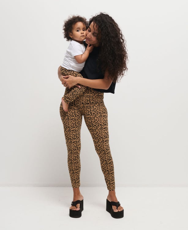 Duo leggings léopard camel maman/enfant