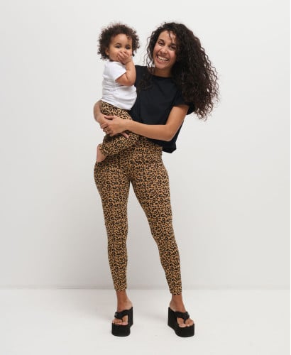 Duo leggings léopard camel maman/enfant