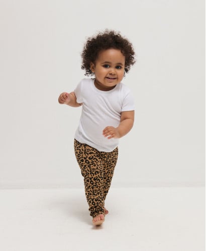 Mama/Kind-Leggings-Set Leopardenmuster Kamel