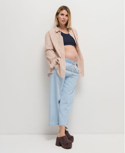 Maria Light Denim Umstandshose