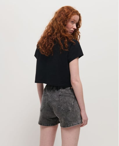 Gray Straight Pregnancy Shorts