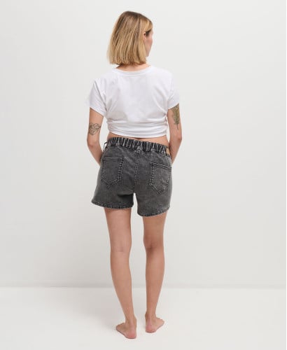 Short Grossesse Denim Gris