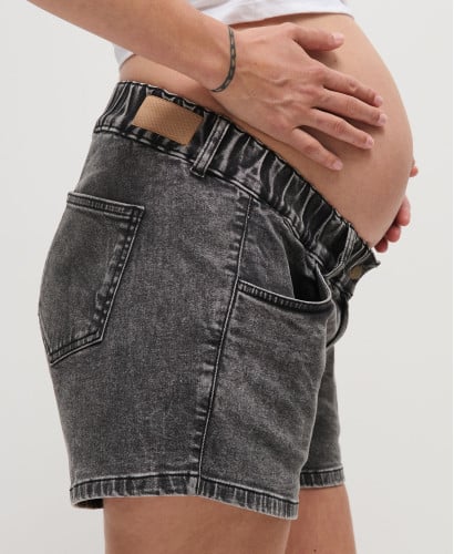 Short Grossesse Denim Gris