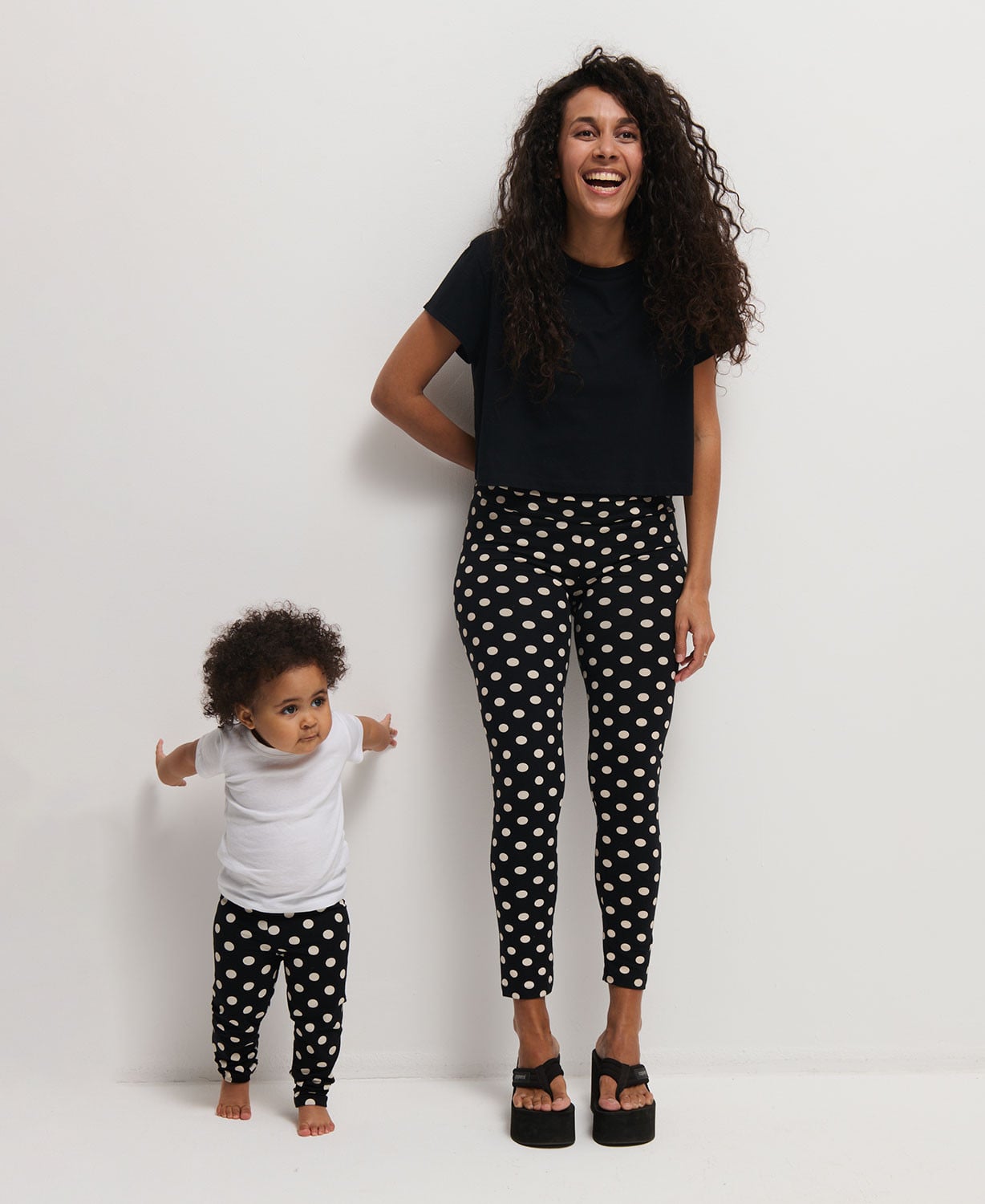 Duo leggings Pois maman/enfant