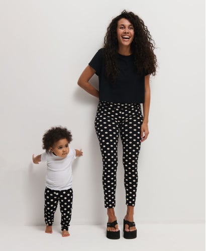 Duo leggings Pois maman/enfant