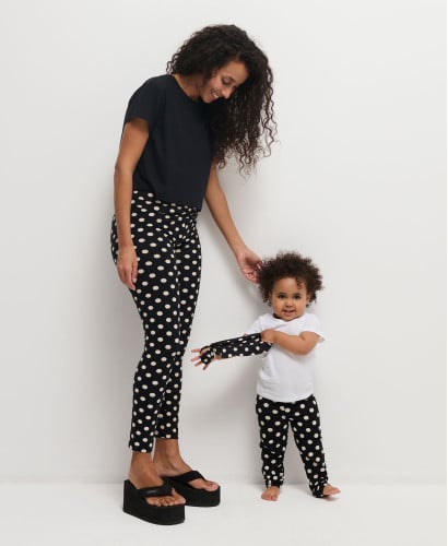 Duo leggings Pois maman/enfant