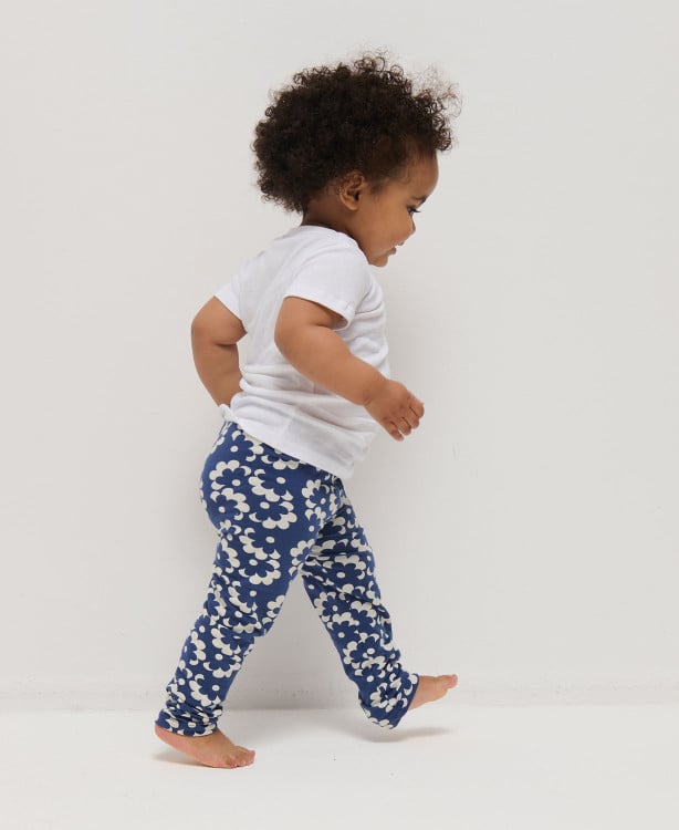 Organic Cotton Vintage Flowers Kids Leggings