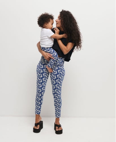 Mom/kids vintage flowers leggings set