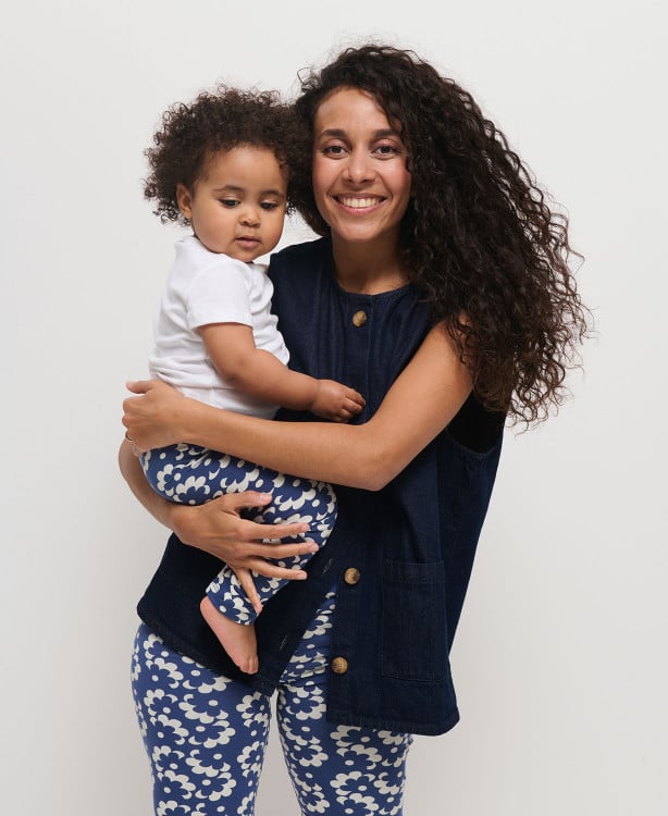 Duo leggings fleurs vintage maman/enfant