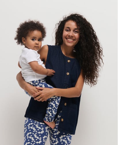 Duo leggings fleurs vintage maman/enfant