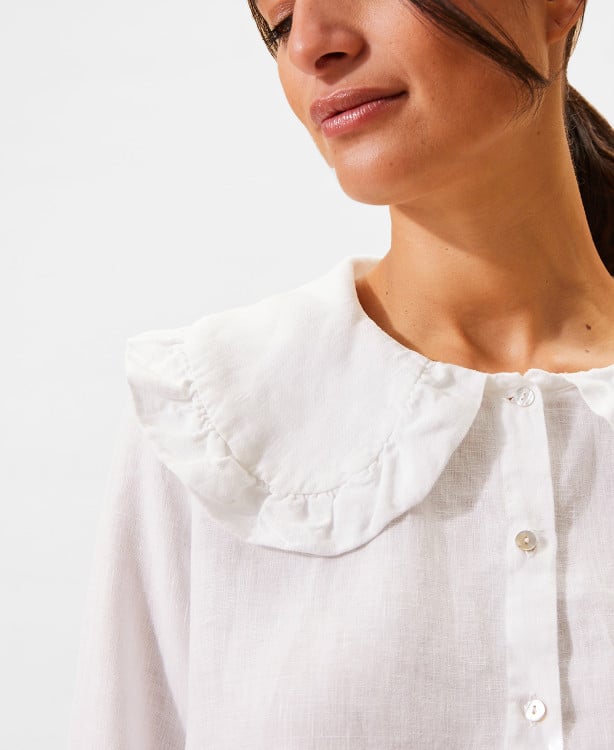 Chemise Grossesse Lin Blanc Tulsa