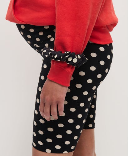 Maxi-Scrunchie Baumwolle schwarzen Punkten