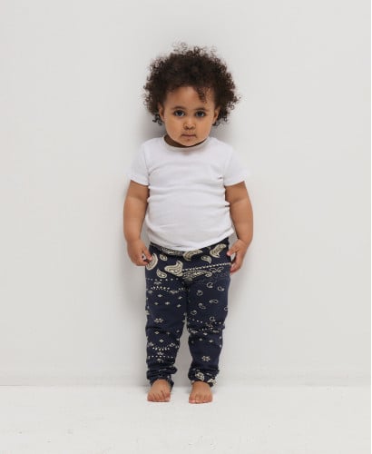 Organic Cotton Blue Bandana Kids Leggings