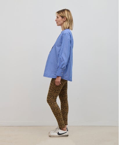 Noa Striped Cotton Poplin Blouse