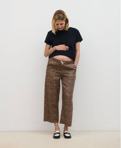 Schwangerschaftshose Tencel Leopard Maria