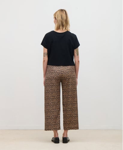 Pantalon Grossesse Tencel Léopard Maria
