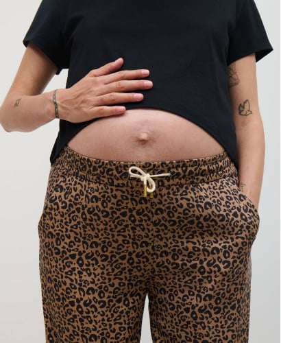 Schwangerschaftshose Tencel Leopard Maria